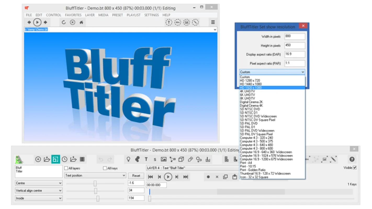 BluffTitler for Windows - Create Sensational 3D Text Animations