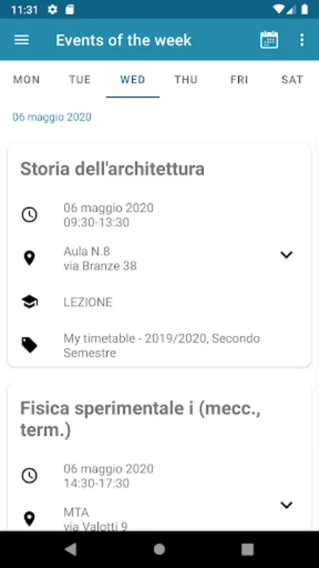 UNIBS Calendari for Android: Streamlined Academic Management