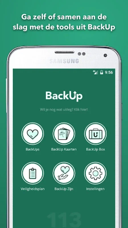 BackUp 113 Zelfmoordpreventie for Android: A Free Suicide Prevention Tool