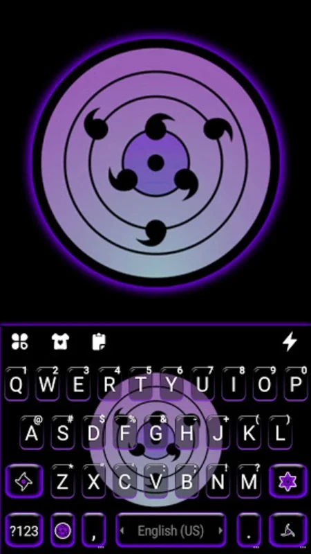 Purple Sharingan Background for Android: Enhance Typing