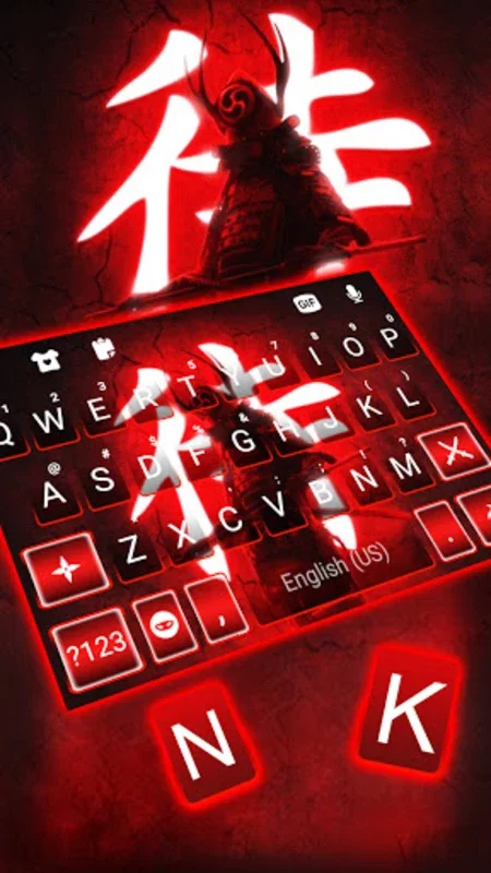 Red Samurai Keyboard Backgroun for Android: Enhance Typing