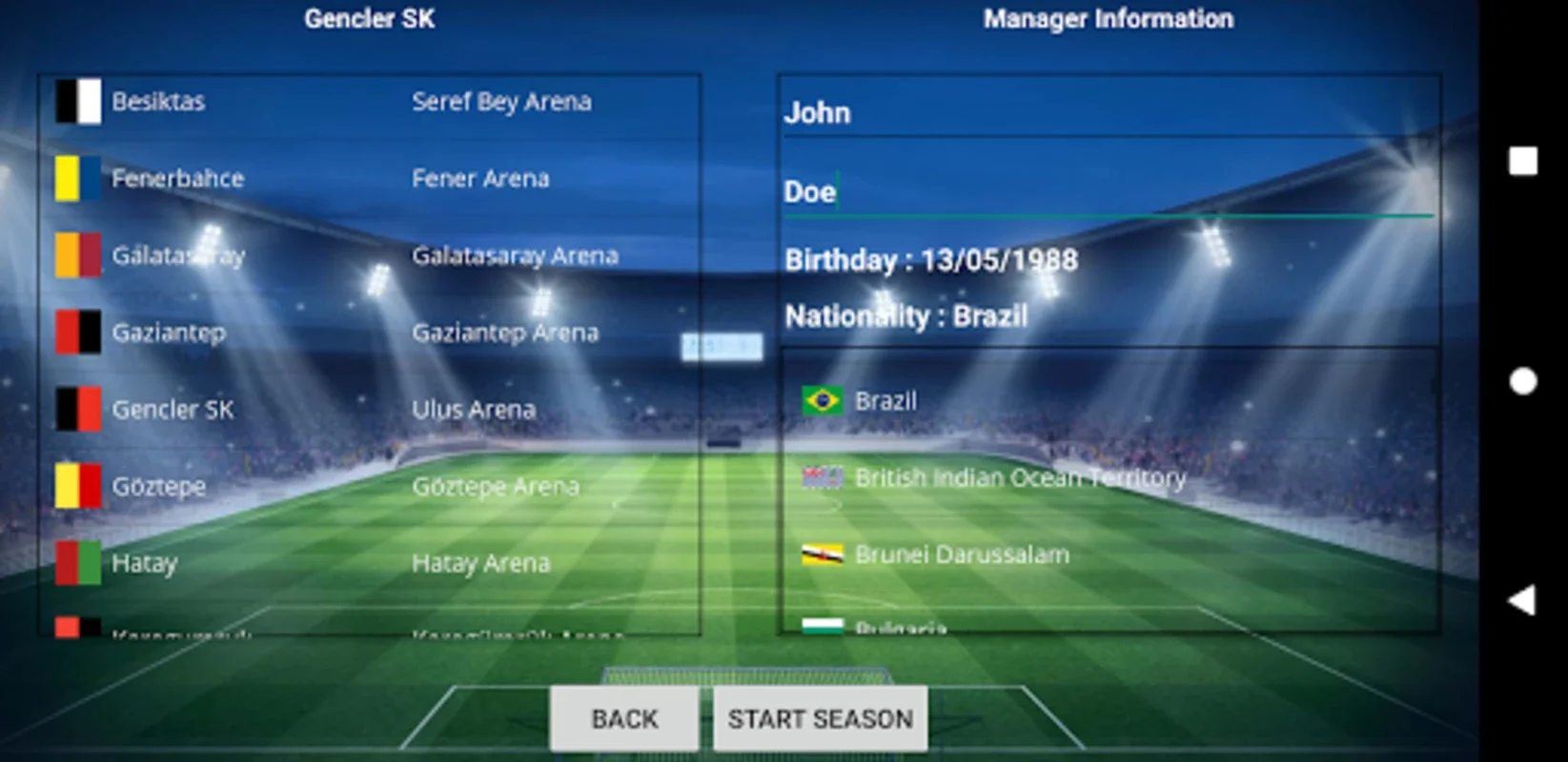 Football Manager'Im for Android - Immersive Football Management