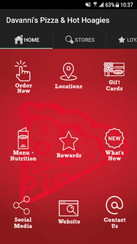 Davanni for Android - Download the APK and Order Pizza Easily