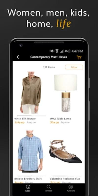 Gilt for Android: Unbeatable High-End Fashion Deals