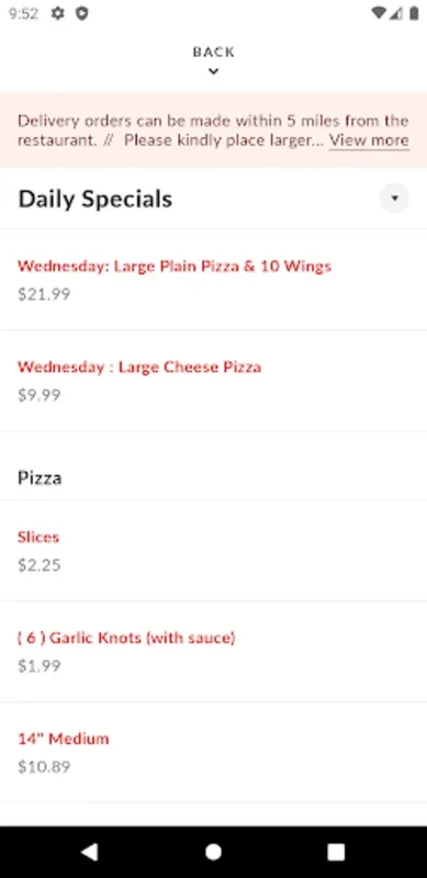 CC's Pizza To Go for Android - Simplify Pizza Ordering