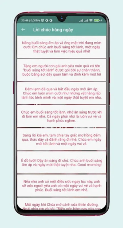 Lời chúc hay mỗi ngày for Android - Versatile Greetings App