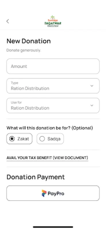 Taqatwar Pakistan for Android - Combat Food Insecurity