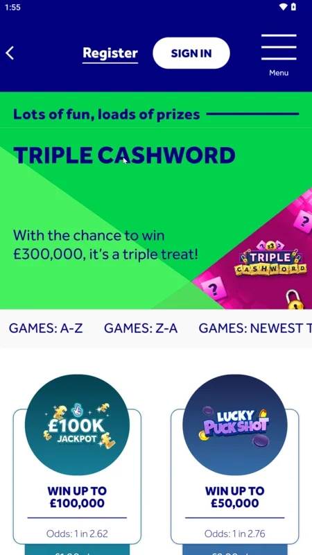 The National Lottery for Android: Participate in UK Draws