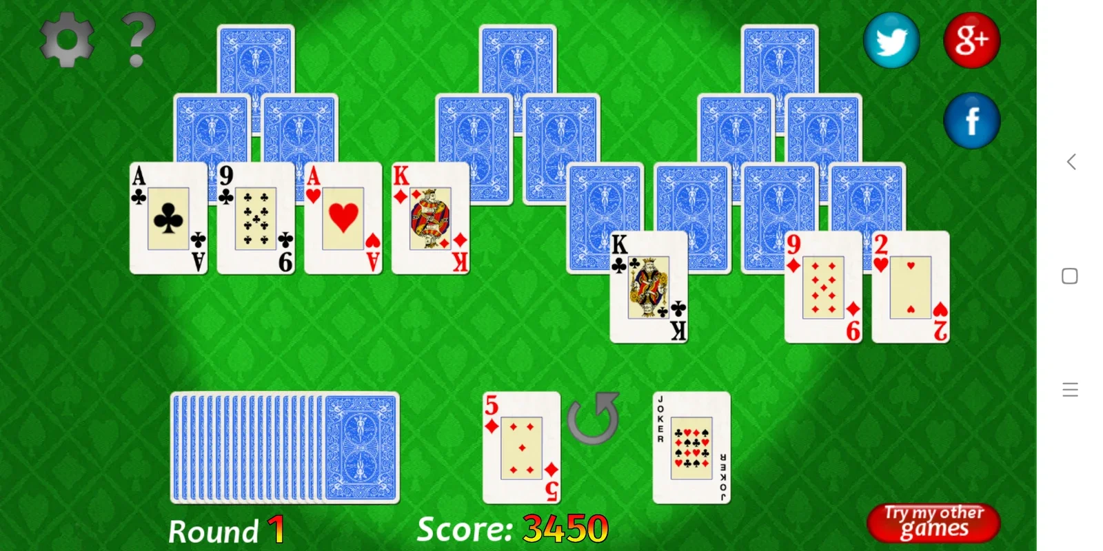 Solitaire TriPeaks Classic for Android - No Downloading Required