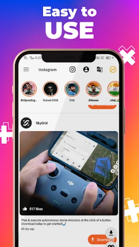 InSaver for Android - Download Instagram Content Easily