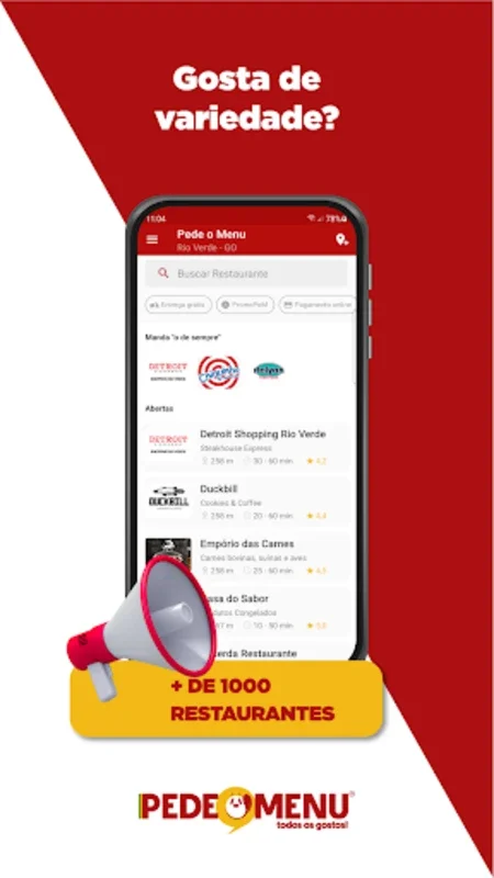 Pede o Menu Delivery de Comida for Android - Great Dining Options