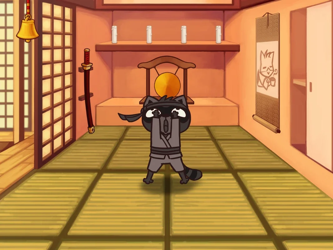 Please Be Quiet for Android - Engaging Ninja Raccoon Game