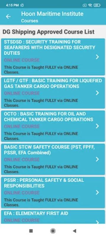 Hoon Maritime Institute for Android - Quality Maritime Courses