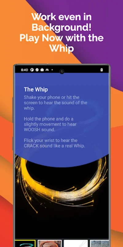 The Whip Sound for Android - Enjoy Realistic Whip - Cracking Sounds