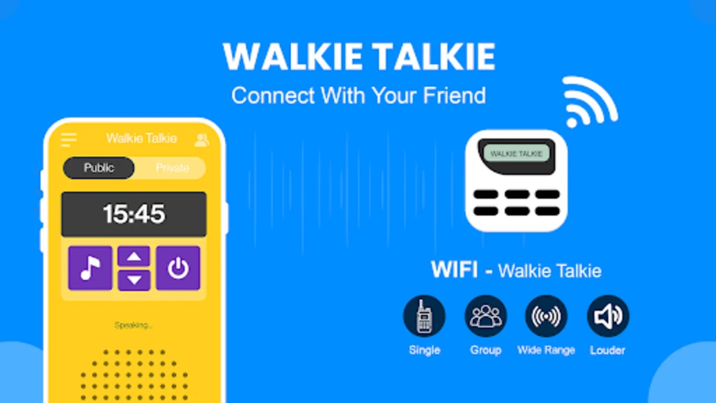 Walkie Talkie, Wi-Fi Intercom for Android - No Downloading Required