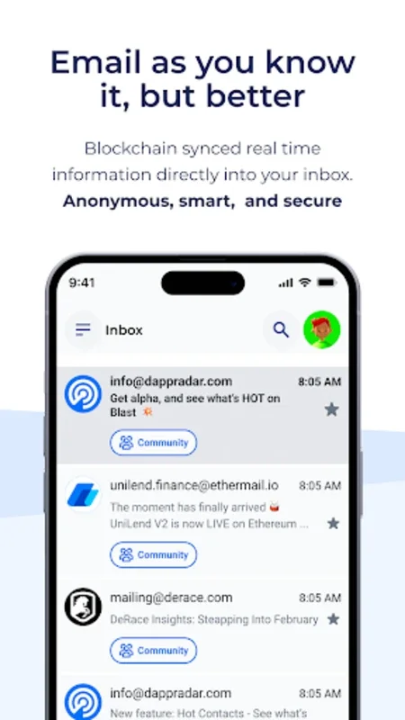 EtherMail for Android: Secure Web3 Inbox