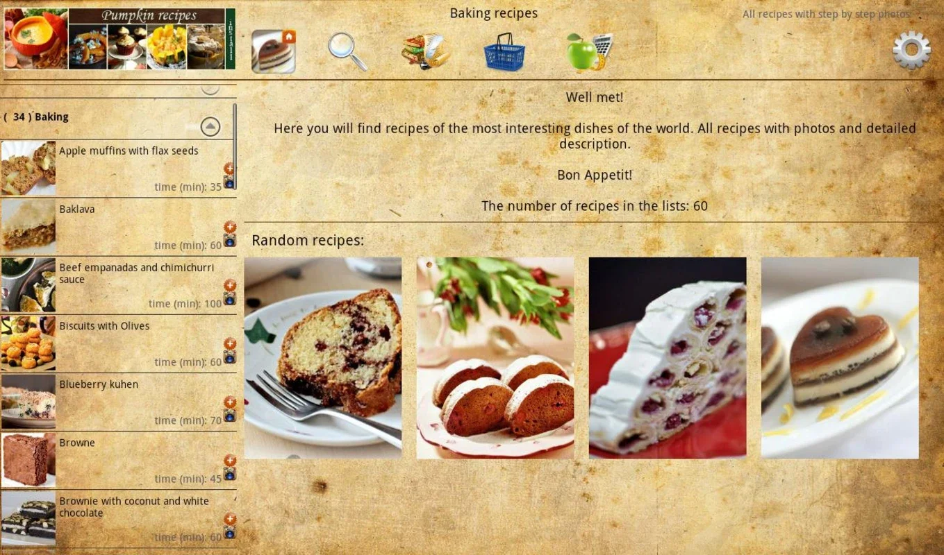 Baking Recipes for Android: Over 1900 Delicious Options