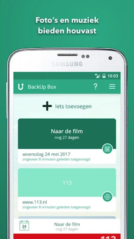 BackUp 113 Zelfmoordpreventie for Android: A Free Suicide Prevention Tool