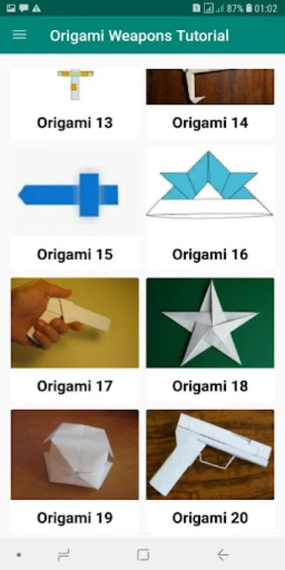 Origami Weapons Instruction for Android: Craft Paper Weapons