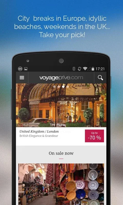 Voyage Privé for Android - Unbeatable Luxury Travel