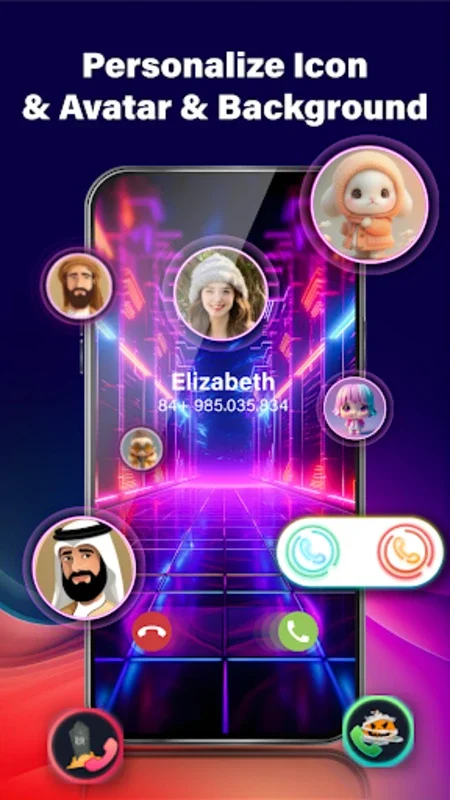 Phone Call Screen Theme 3D App for Android - Customize Call Screens