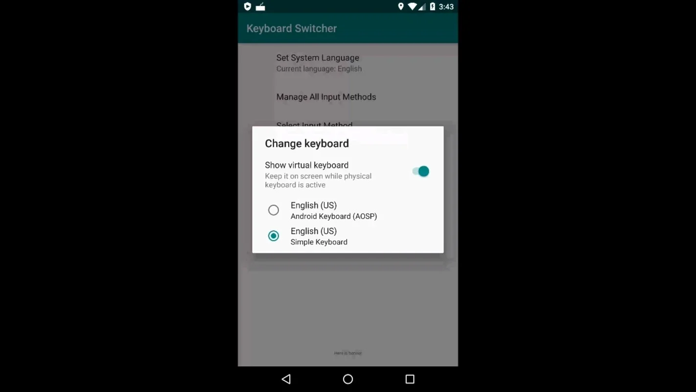 Keyboard Switcher for Android - Effortless Keyboard Switching