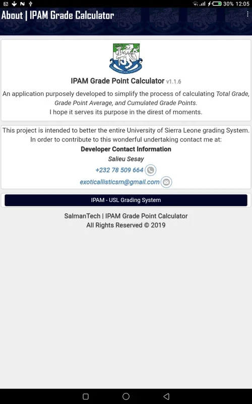 IPAM-USL Grade Calculator for Android: Estimate Qualifications