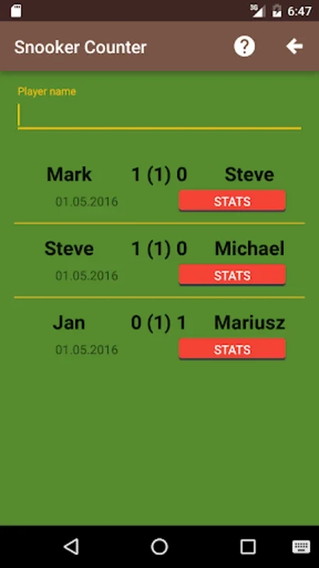 Snooker Counter for Android: Streamlined Scorekeeping