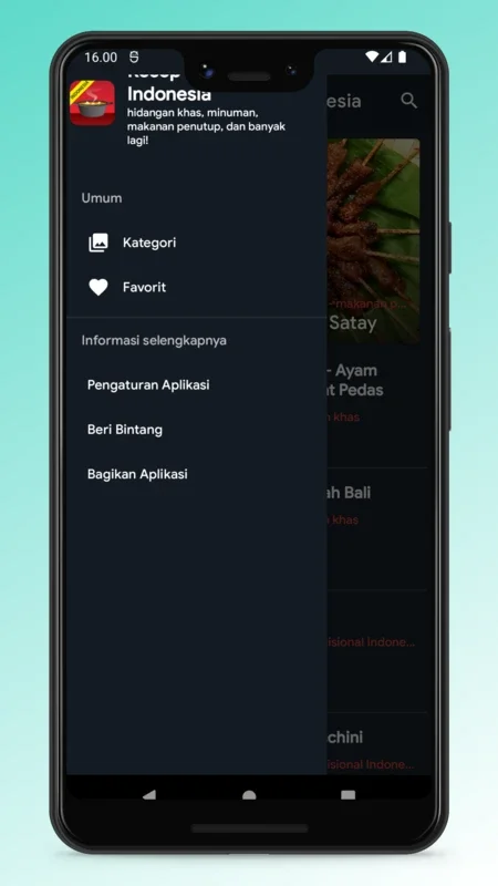 Indonesian Food Recipes App for Android - Culinary Delights