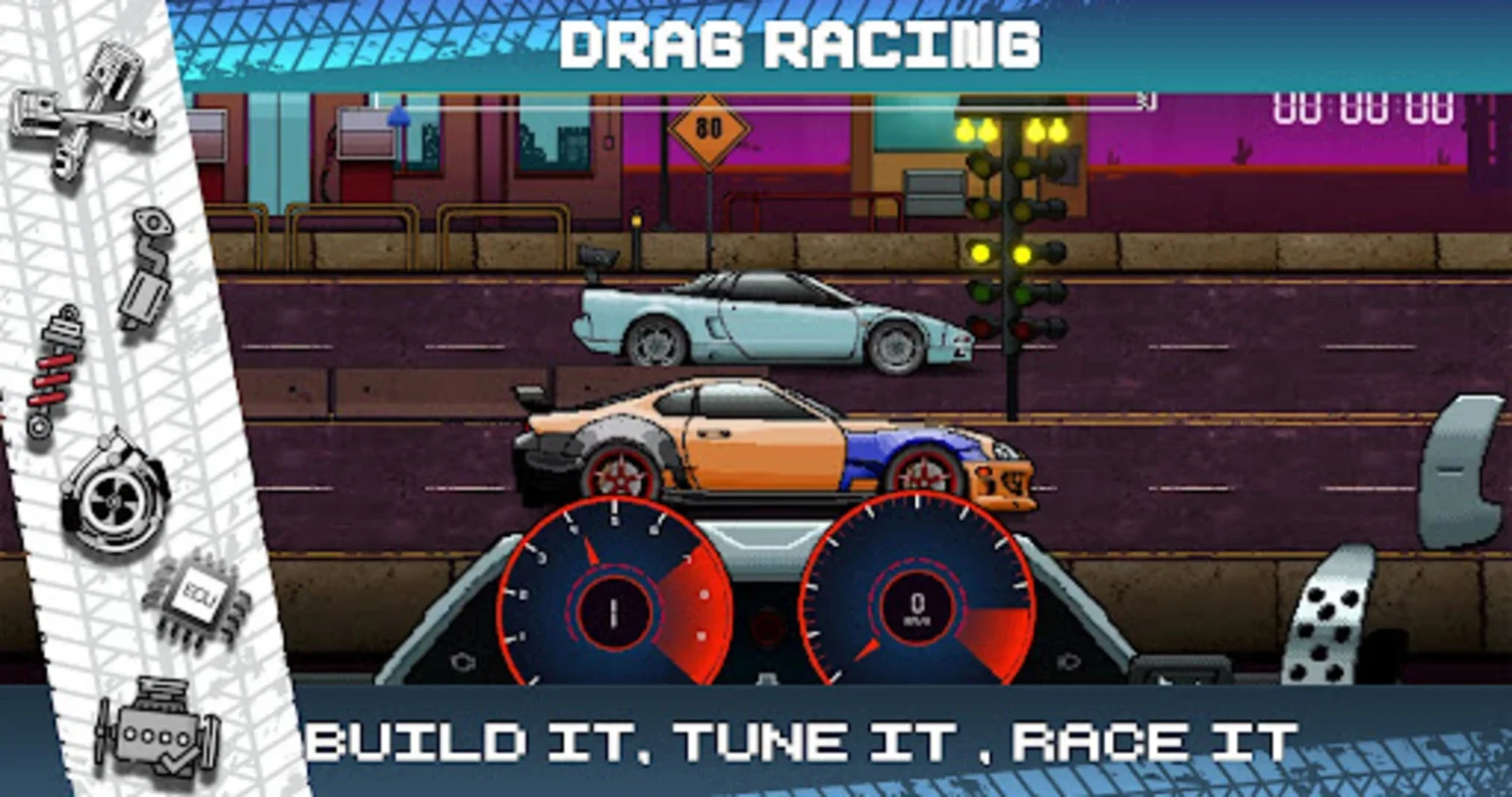 Pixel X Racer for Android - Immerse in Retro Drag Racing