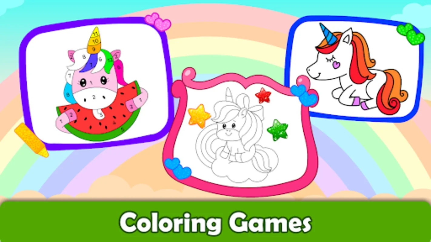 Unicorn Games for 2+ Year Olds on Android - No Downloading Needed