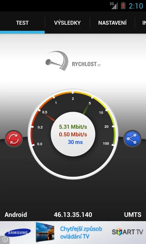 Rychlost for Android - Accurate Speed Testing