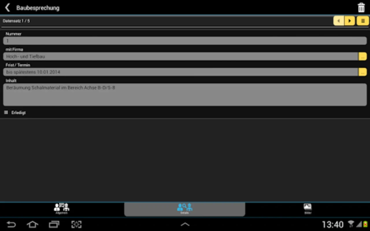 Bautagebuch for Android - Manage Construction Projects Easily