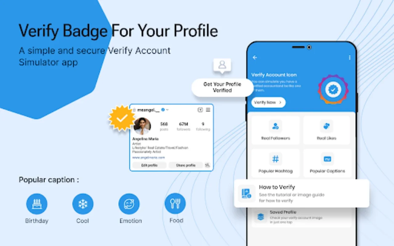 Verify Badge for your profile on Android - Download from AppHuts