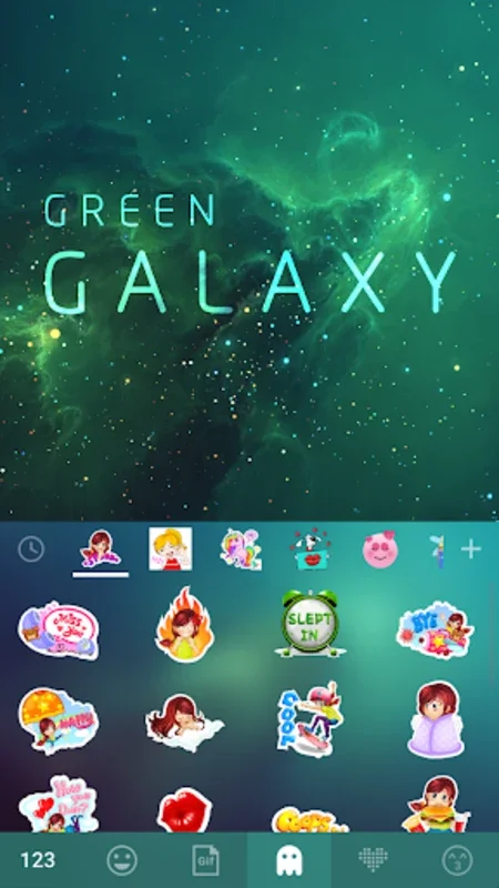 Green Galaxy Keyboard Theme for Android - Enhance Typing