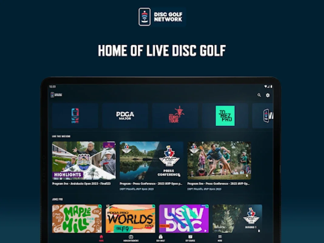 Disc Golf Network for Android - Immersive Disc Golf Experience