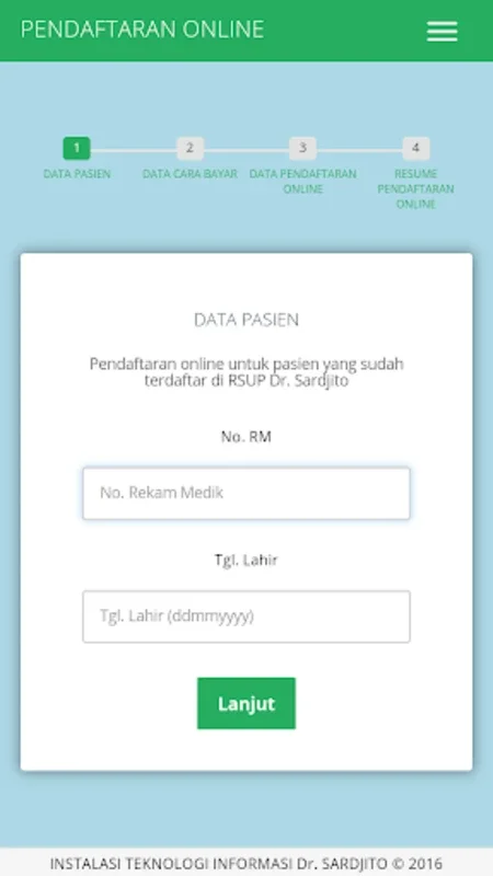 Pendaftaran Online Dr.Sardjito for Android: Simplify Appointments