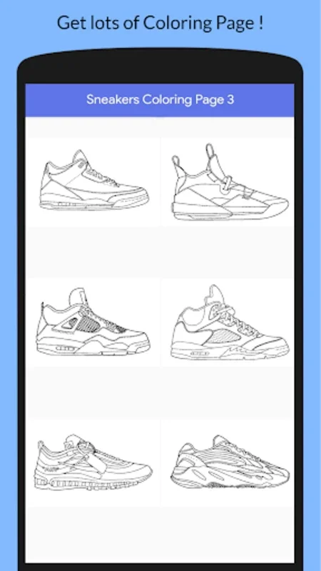 Cool Sneakers Coloring Book for Android - Relax and Create