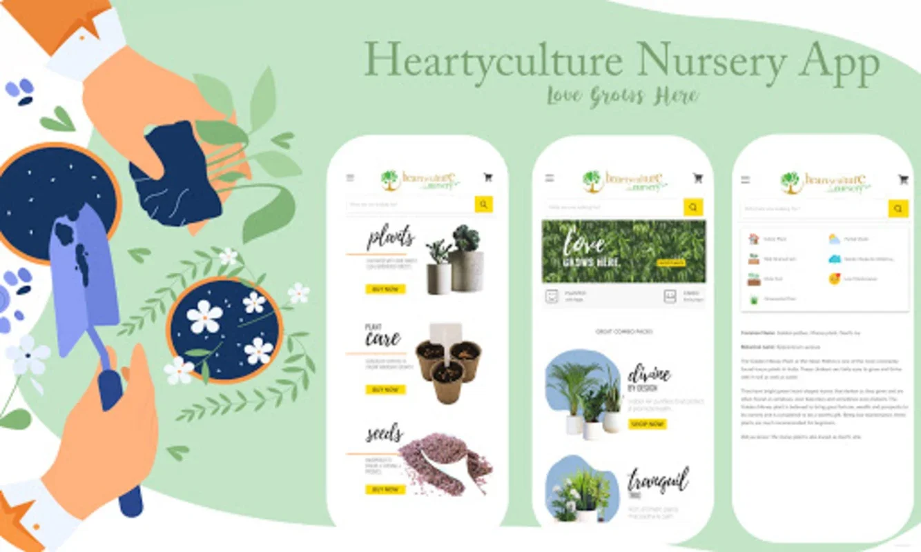 Heartyculture Nursery for Android - Buy Exotic Plants Easily