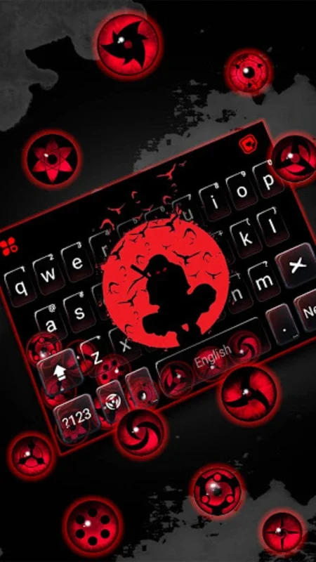 Cool Sharingan Live Theme for Android - Enhance Your Typing Experience