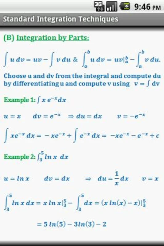 Calculus Quick Reference for Android: Streamline Your Learning