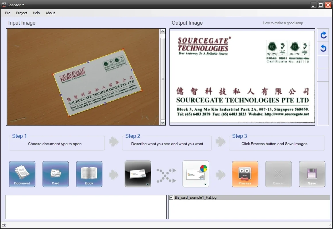 Snapter for Windows - Scan Documents with Your Digital Camera