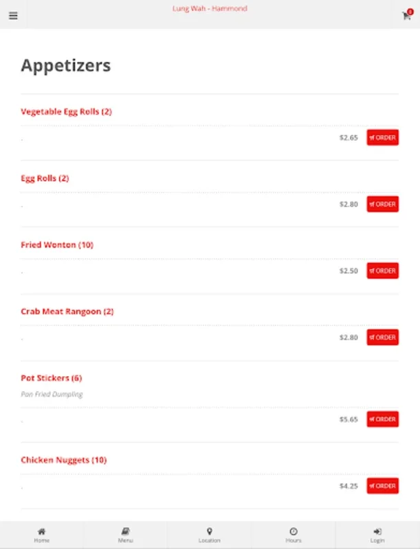 Lung Wah Hammond Ordering for Android - Convenient Ordering at Your Fingertips