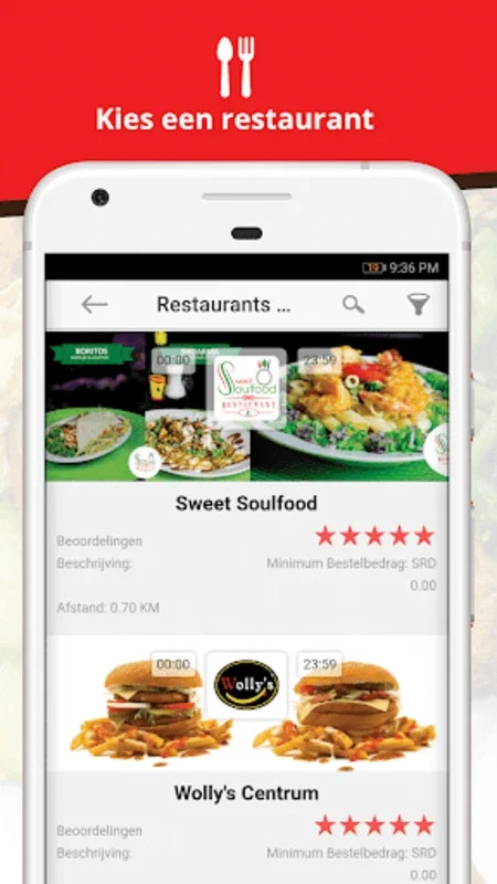 FoodDelivery for Android - Order Food Online in Suriname