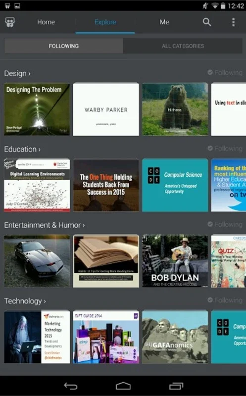 SlideShare for Android - Explore Millions of Professional Slideshows