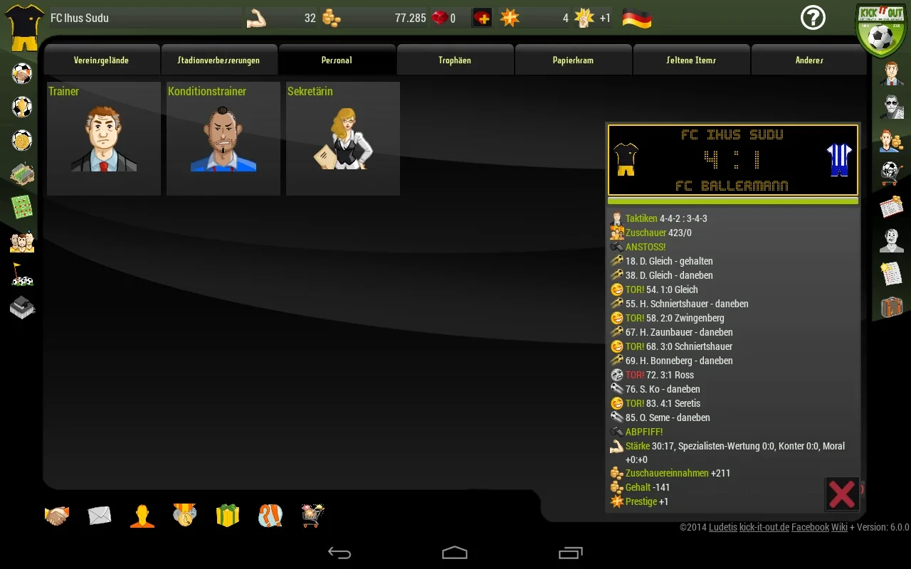 Kick it out! Football Manager for Android - Manage Your Soccer Team