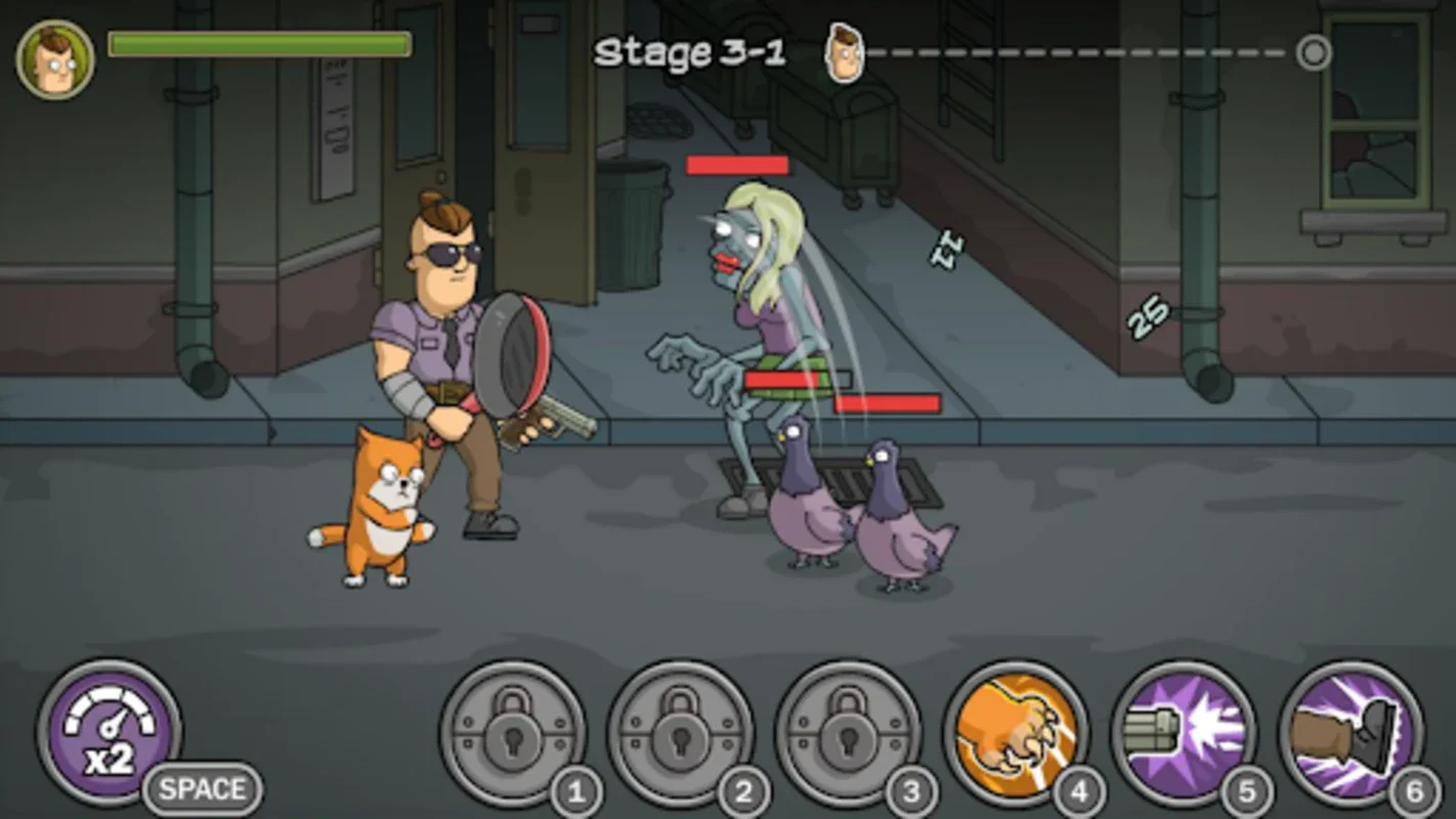 Senya and Oscar vs Zombies for Android - No Downloading Required