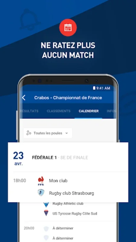 FFR Compétitions for Android - Stay Updated on Amateur Rugby