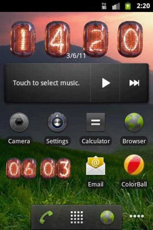 Nixie Clock Widget for Android - Vintage Style and Function