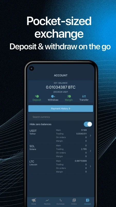 HitBTC Crypto Exchange for Android: Advanced Trading